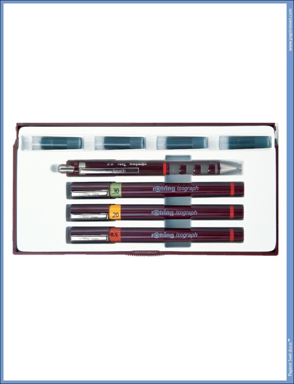 Rapidografi u setu 1/3 JUNIOR II 0.2-0.3-0.5, Rotring