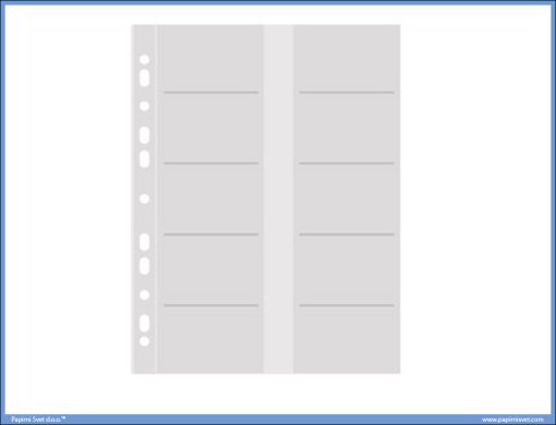 Fascikle za vizit karte za registrator A4 1/10, Donau