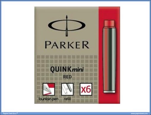 Patrone Quink RED Crvene za nalive pero, PARKER