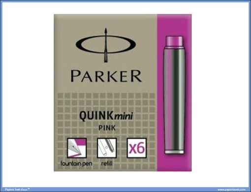 Patrone Quink PINK Ružičaste za naliv pero, PARKER