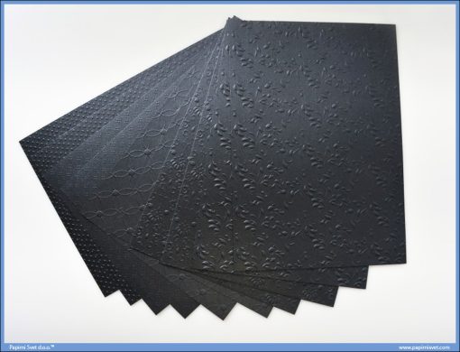 Metalik papir CRNI reljefni Jolly Embossed 250gr A4 1/10, Junior - Image 2