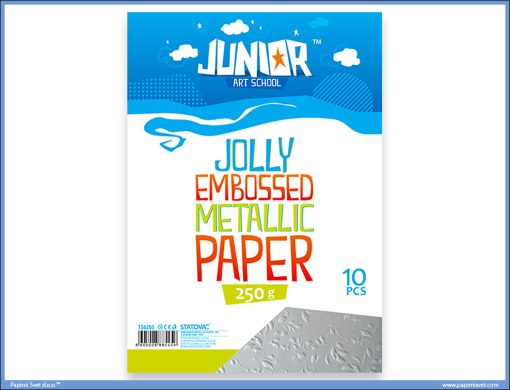 Metalik papir SREBRNI reljefni Jolly Embossed 250gr A4 1/10, Junior