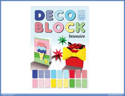 DECO BLOK Intesive Karton 250gr/m2 24x34cm 18listova, Optimum