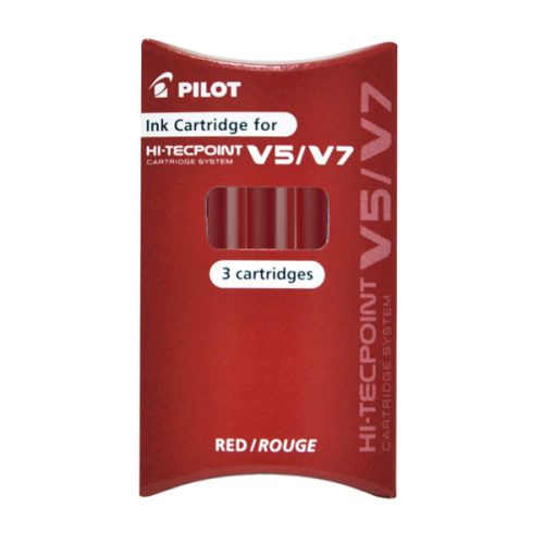 Patrone Set 3 uloška za V5/V7 Tecpoint Pilot – Crvena boja