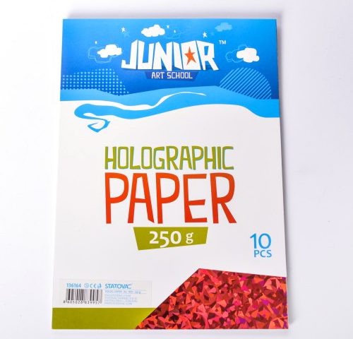 Hologramski papir CRVENI Jolly A4 250gr 1/10, Junior