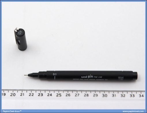 Flomaster 0.1mm crni, Uni