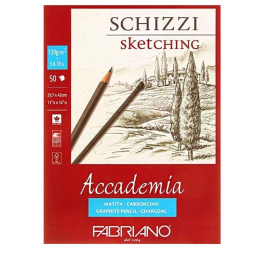 Slikarski blok za ugljen i grafit  SCHIZZI 297x420mm 50L 120gr FABRIANO