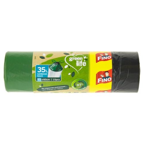 Kese FINO 35L GREEN LIFE sa učkurom 53x60cm 1/15