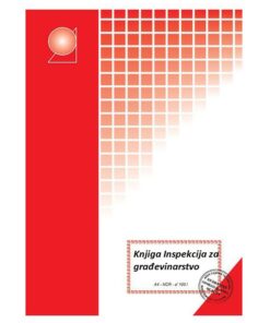 Knjiga inspekcije za građevinarstvo A4 Ilijanum
