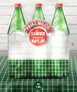 Gazirana prirodno-mineralna voda KNJAZ MILOŠ - Pakovanje 6x1.25l PVC