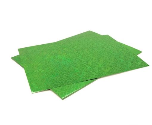 Hologramski papir DEKORATIVNI KARTON HOLOGRAMSKI GREEN ZELENI 250g A4 10/1 UNL-0702 - Image 2