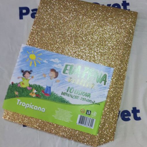 Pena karton A4 EVA GLITTER ZLATNI 1/10, Tropicana - Image 2