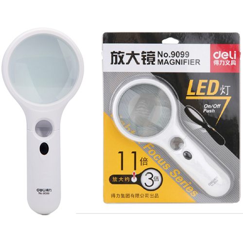 Lupa sa led svetlom 75mm E9099, Deli