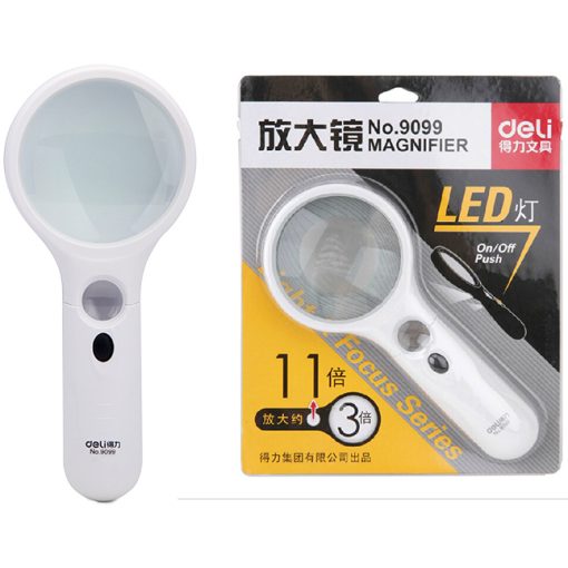 Lupa sa led svetlom 75mm E9099, Deli