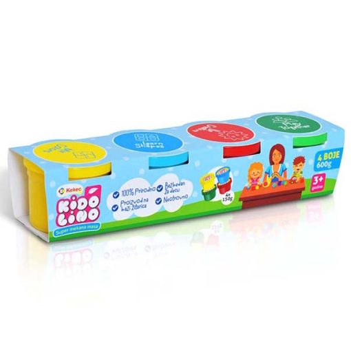 Plastelin KIDOLINO u čaši 1/4 600gr Kekec - Image 2
