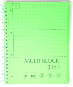 Sveska A4 PVC spirala 150L 3u1 Multiblok