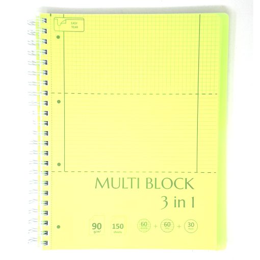Sveska A4 PVC spirala 150L 3u1 Multiblok - Image 2