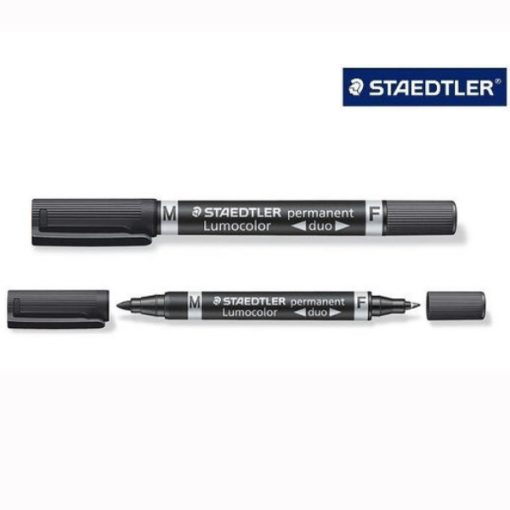 Marker sa 2 vrha Crni Staedtler
