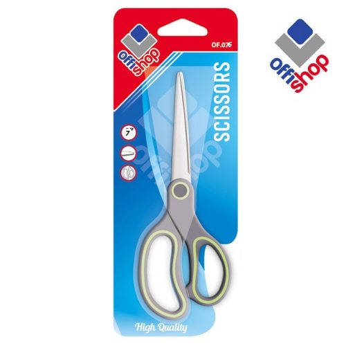 Makaze kancelarijske gumirane 17,5cm 7inch, Offishop  OF076