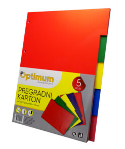 Pregradni karton A4 1/50 color 20753, Optimum