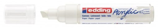 Akrilni marker E-5000 broad 5-10mm kosi vrh bela Edding