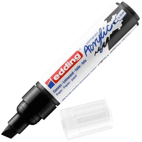 Akrilni marker E-5000 broad 5-10mm kosi vrh crna Edding