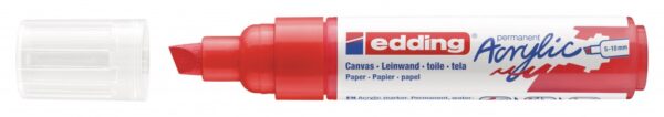 Akrilni marker E-5000 broad 5-10mm kosi vrh crvena Edding