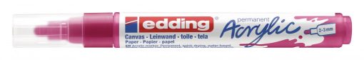 Akrilni marker E-5100 medium 2-3mm obli vrh magenta Edding