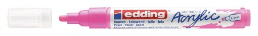 Akrilni marker E-5100 medium 2-3mm obli vrh neon roze Edding