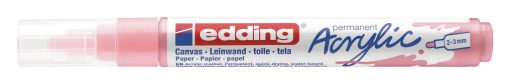 Akrilni marker E-5100 medium 2-3mm obli vrh nežno roze Edding
