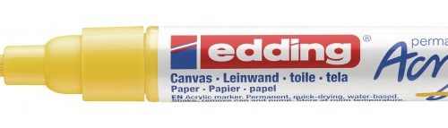 Akrilni marker E-5100 medium 2-3mm obli vrh žuta Edding