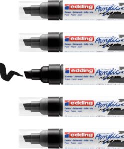 Akrilni marker E-5000 broad 5-10mm kosi vrh crna Edding