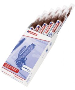 Akrilni marker E-5100 medium 2-3mm obli vrh tamno braon Edding
