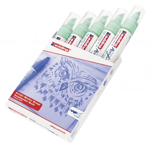 Akrilni marker E-5000 broad 5-10mm kosi vrh mramorno zelena Edding