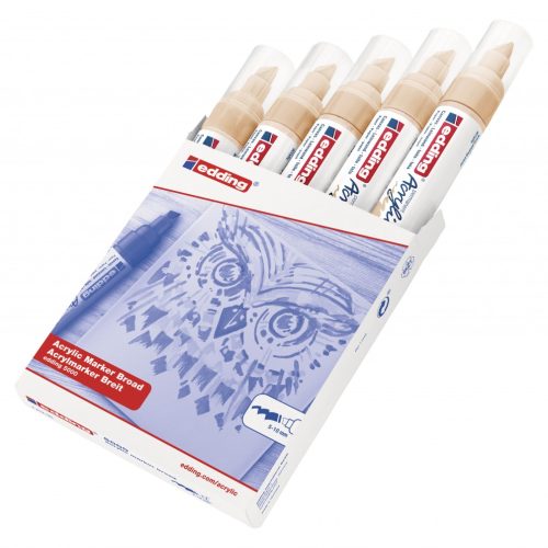 Akrilni marker E-5000 broad 5-10mm kosi vrh oker Edding