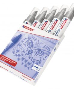 Akrilni marker E-5000 broad 5-10mm kosi vrh srebrna Edding