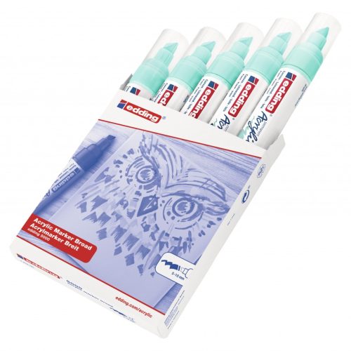 Akrilni marker E-5000 broad 5-10mm kosi vrh svetlo plava Edding