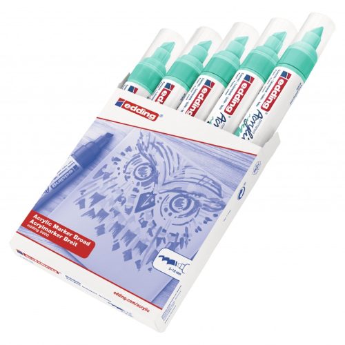 Akrilni marker E-5000 broad 5-10mm kosi vrh tirkiz Edding