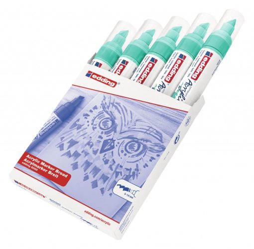 Akrilni marker E-5000 broad 5-10mm kosi vrh tirkiz Edding
