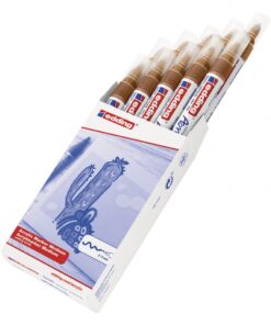 Akrilni marker E-5100 medium 2-3mm obli vrh braon Edding