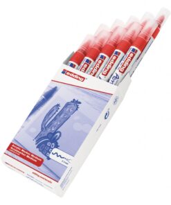 Akrilni marker E-5100 medium 2-3mm obli vrh crvena Edding
