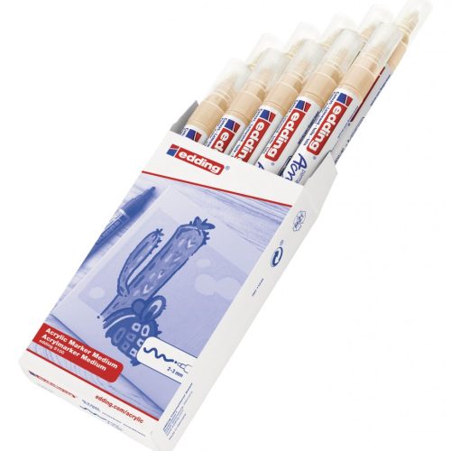 Akrilni marker E-5100 medium 2-3mm obli vrh oker Edding