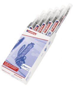Akrilni marker E-5100 medium 2-3mm obli vrh srebrna Edding