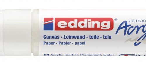 Akrilni marker E-5000 broad 5-10mm kosi vrh bela Edding