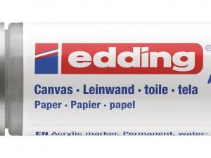 Akrilni marker E-5000 broad 5-10mm kosi vrh srebrna Edding