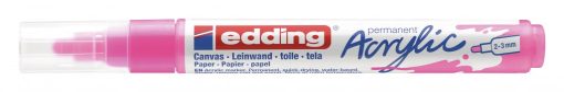 Akrilni marker E-5100 medium 2-3mm obli vrh neon roze Edding