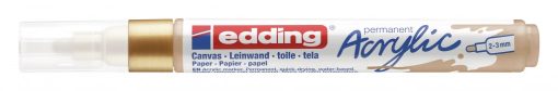 Akrilni marker E-5100 medium 2-3mm obli vrh zlatna Edding