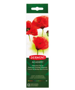 Vodene boje 12boja+četkica+paleta-poklopac, Academy Derwent