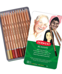 Drvene aquarel boje u metalnoj kutiji 1/12, Academy Derwent