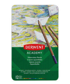 Drvene akvarel boje za pejzaže u metalnoj kutiji 1/12 2301941, Academy Derwent